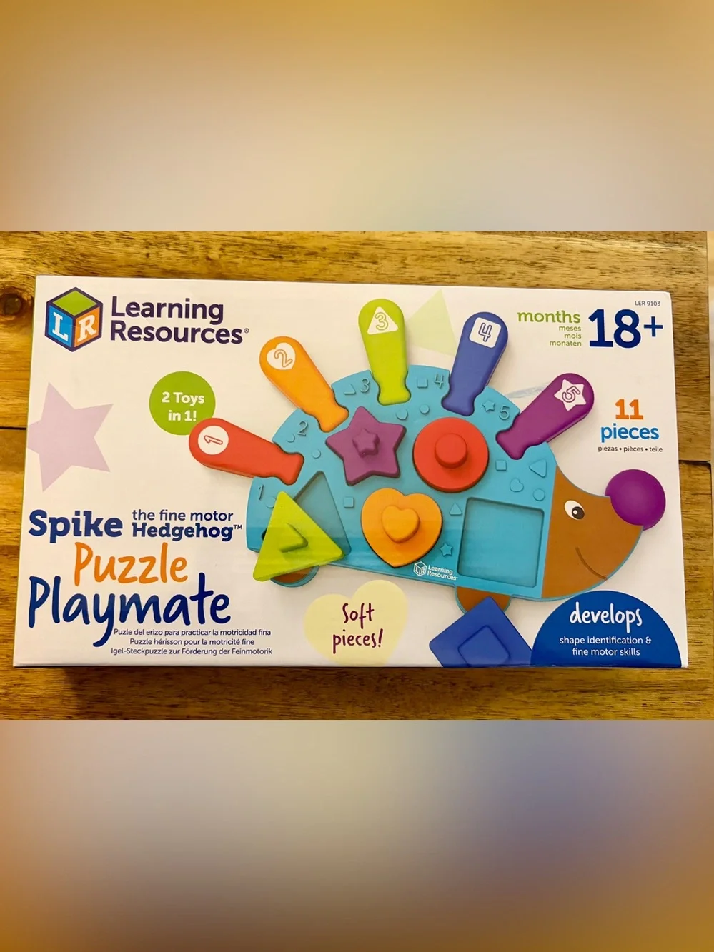 Learning Resources Spike the Hedgehog Puzzle Playmate – Multicolor